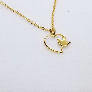 Heart/ Dove Necklace